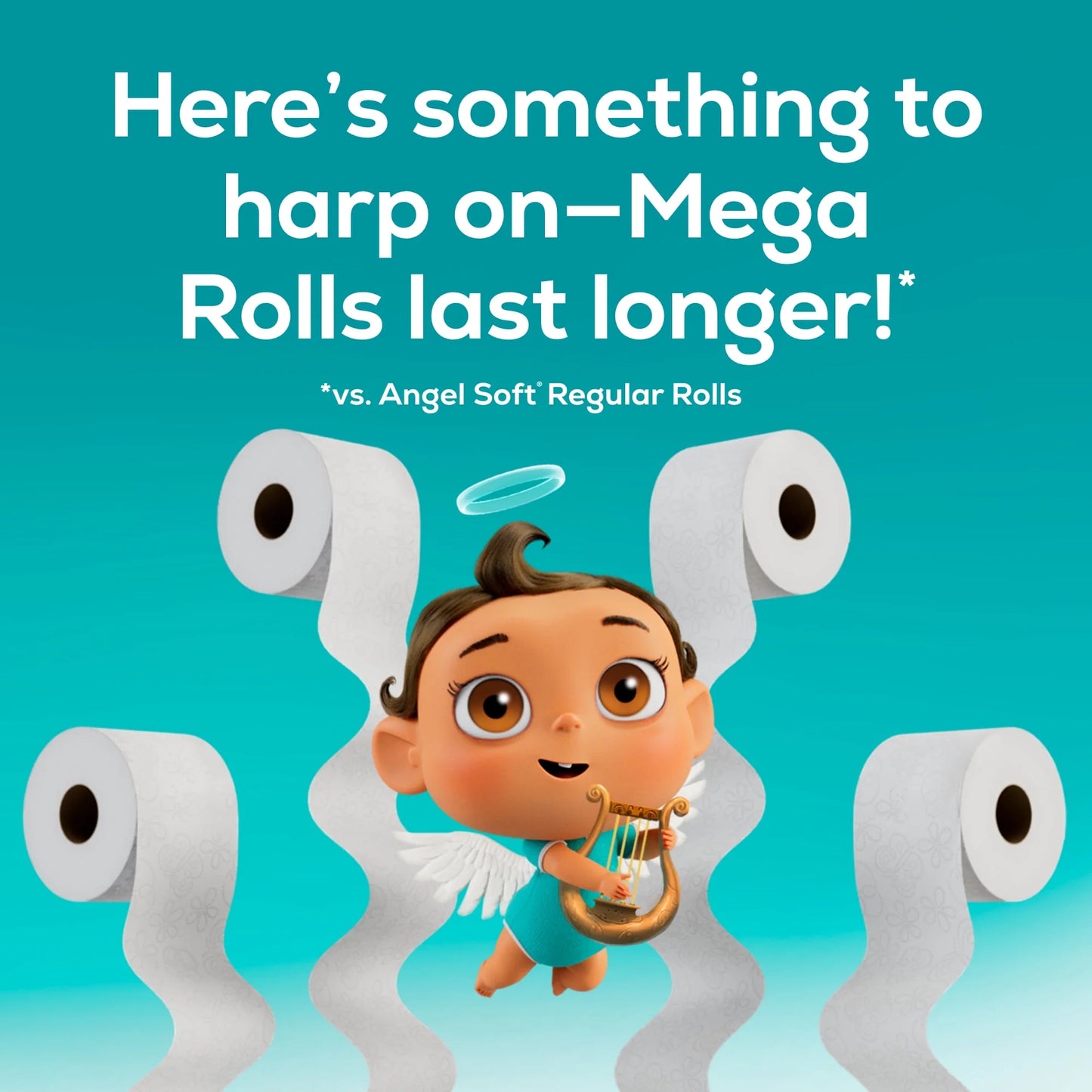 (4 Pack) 2-Ply Toilet Paper, 18 Mega Rolls