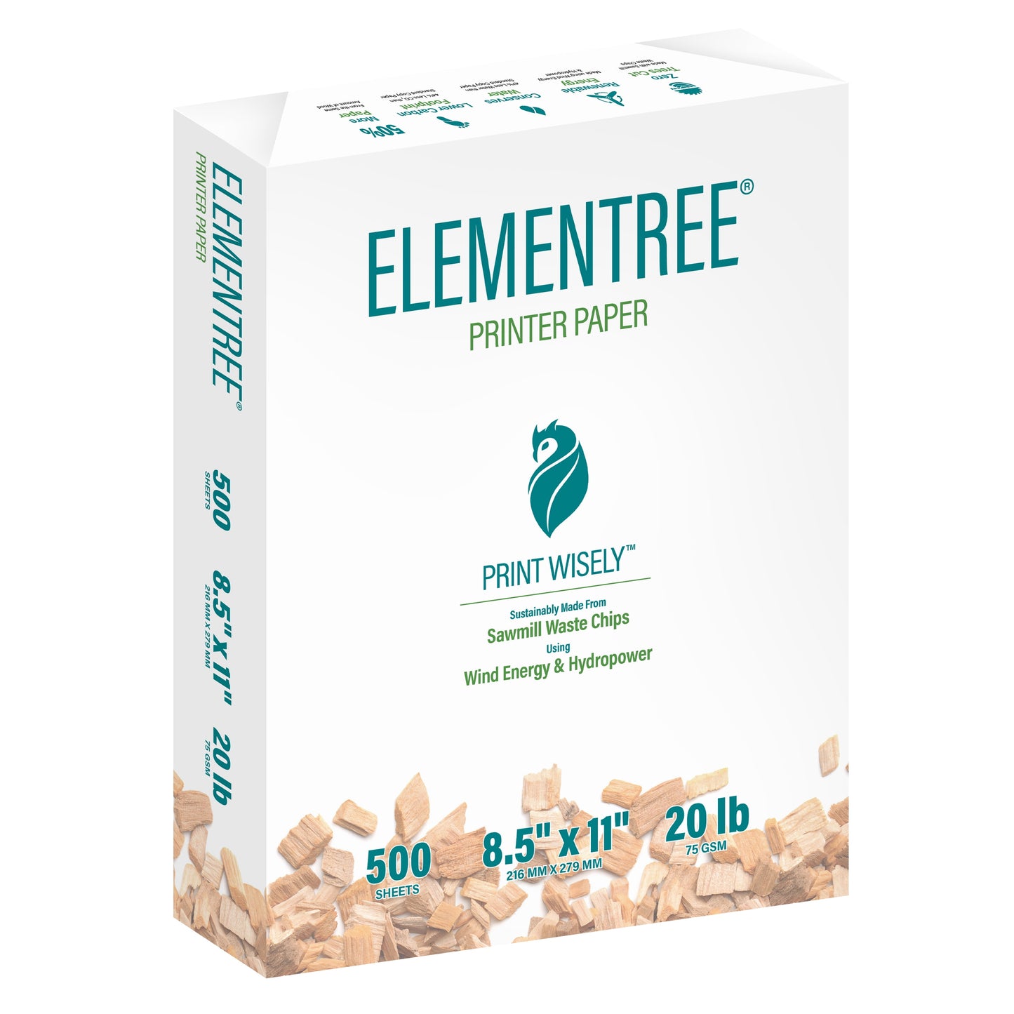 (10 Pack) Sustainable Printer Paper, 8.5" X 11", 20 Lb., White, 1 Ream (500 Sheets)