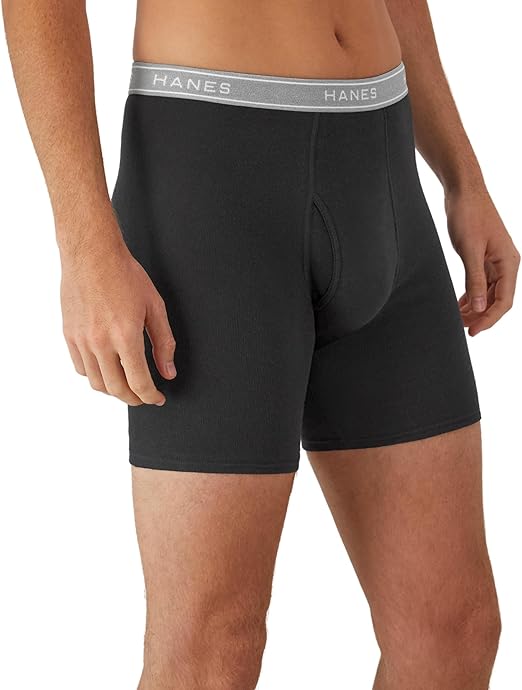 Hanes Mens Boxer Briefs. Cool Dri Moisture-Wicking Underwear. Cotton No-Ride-up for Men. Multi-Packs