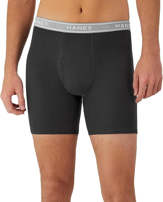 Hanes Mens Boxer Briefs. Cool Dri Moisture-Wicking Underwear. Cotton No-Ride-up for Men. Multi-Packs