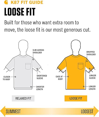 Carhartt Mens Loose Fit Heavyweight Short-Sleeve Pocket T-Shirt (Also Available in Big & Tall)