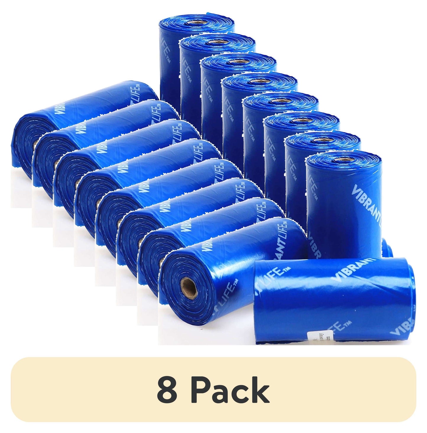 (8 Pack) Dog Poop Bags, Leak Proof, Strong Waste Bag for Dogs, 15 Count