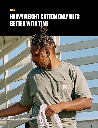 Carhartt Mens Loose Fit Heavyweight Short-Sleeve Pocket T-Shirt (Also Available in Big & Tall)