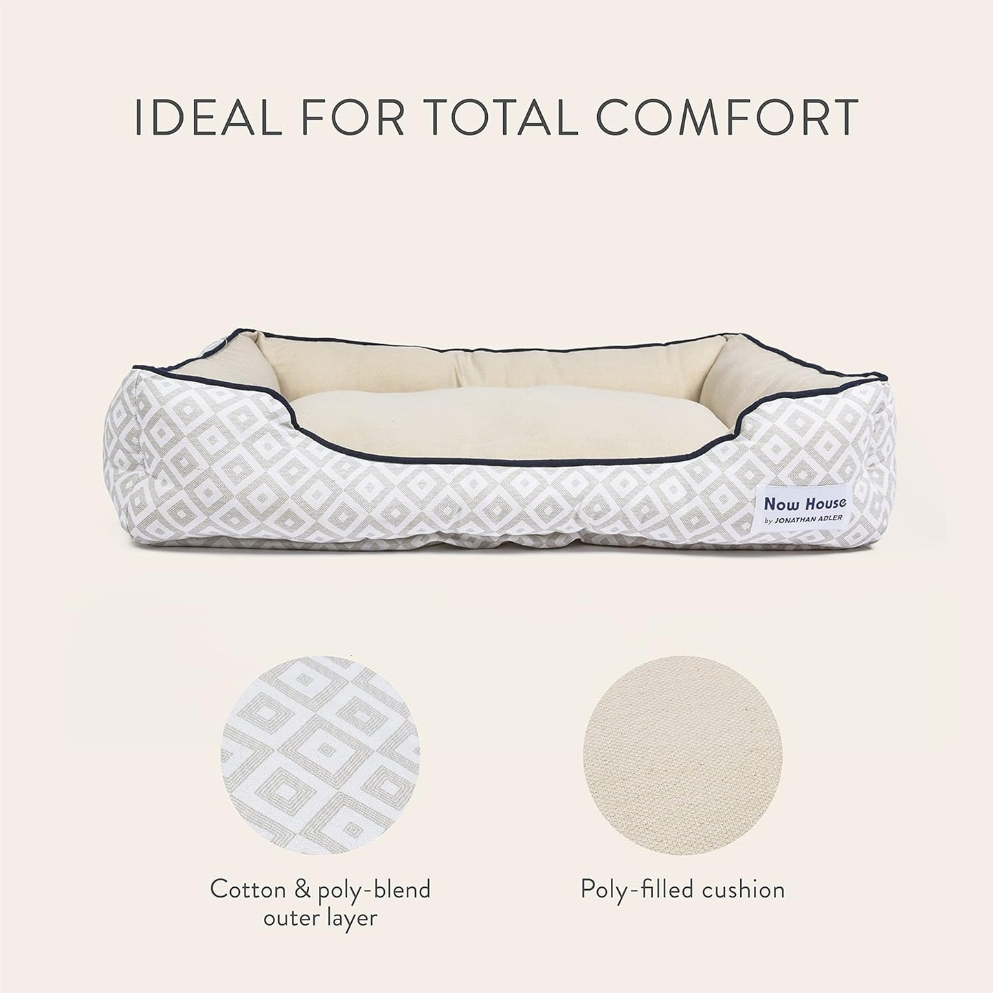 Now House for Pets by Grey Diamond Cuddler Dog Bed, Medium Washable for Medium Sized Dogs