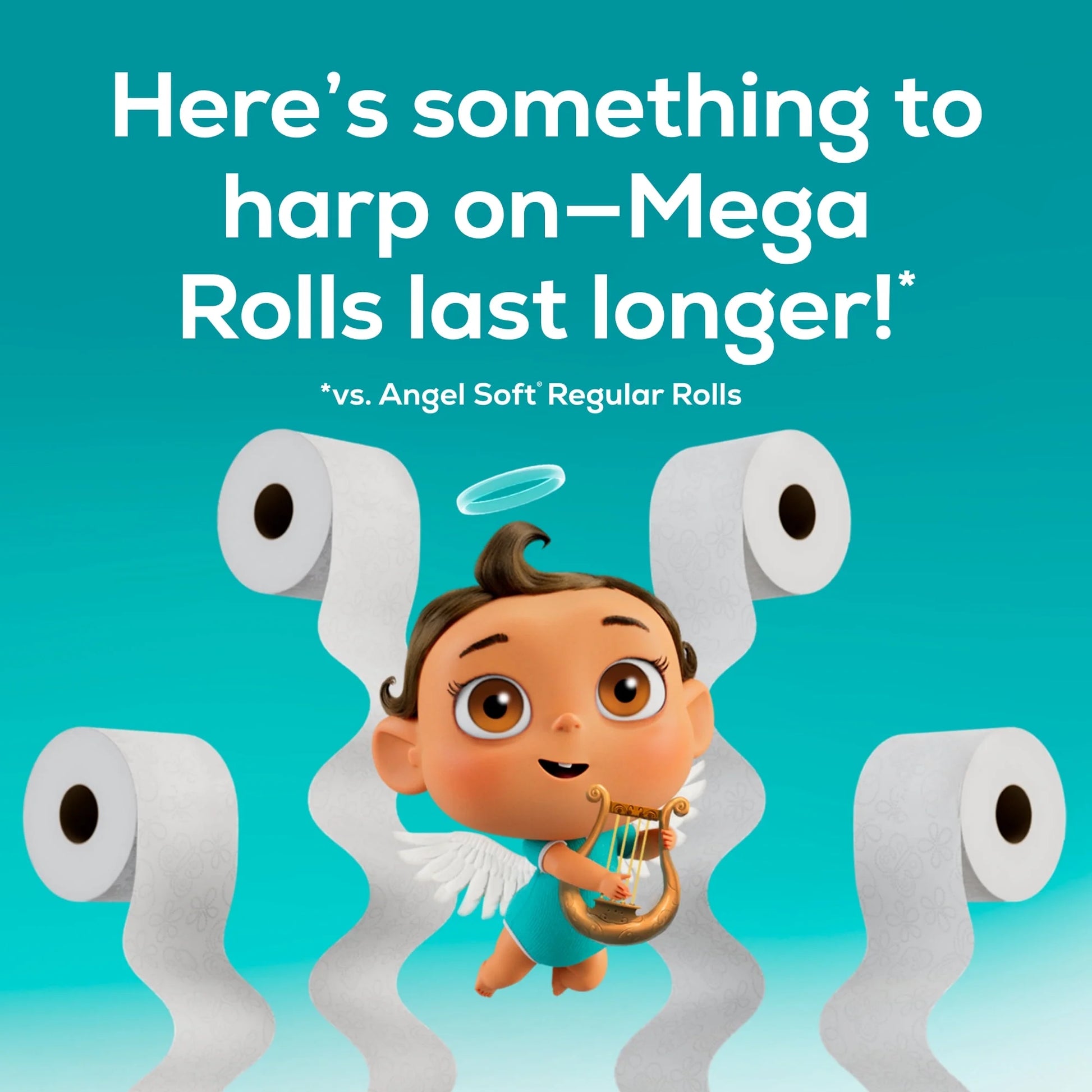 (4 Pack)  2-Ply Toilet Paper, 18 Mega Rolls