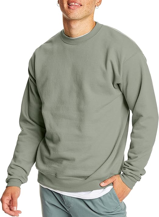 Hanes Mens EcoSmart Fleece. Pullover Crewneck Sweatshirt. 1 or 2 Pack