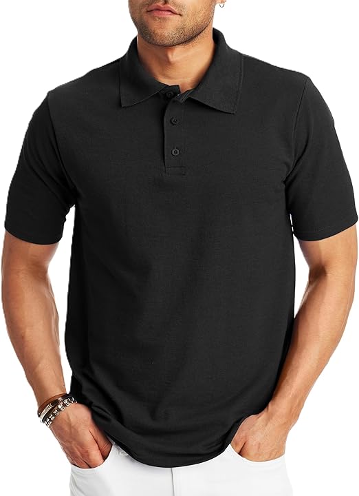 Hanes Men’s X-Temp Short Sleeve Polo Shirt. Midweight Mens Shirt